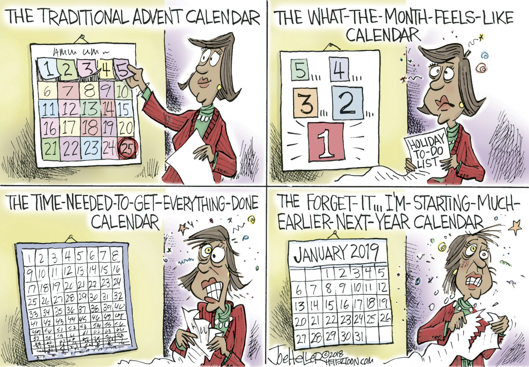 Calendars by Joe Heller